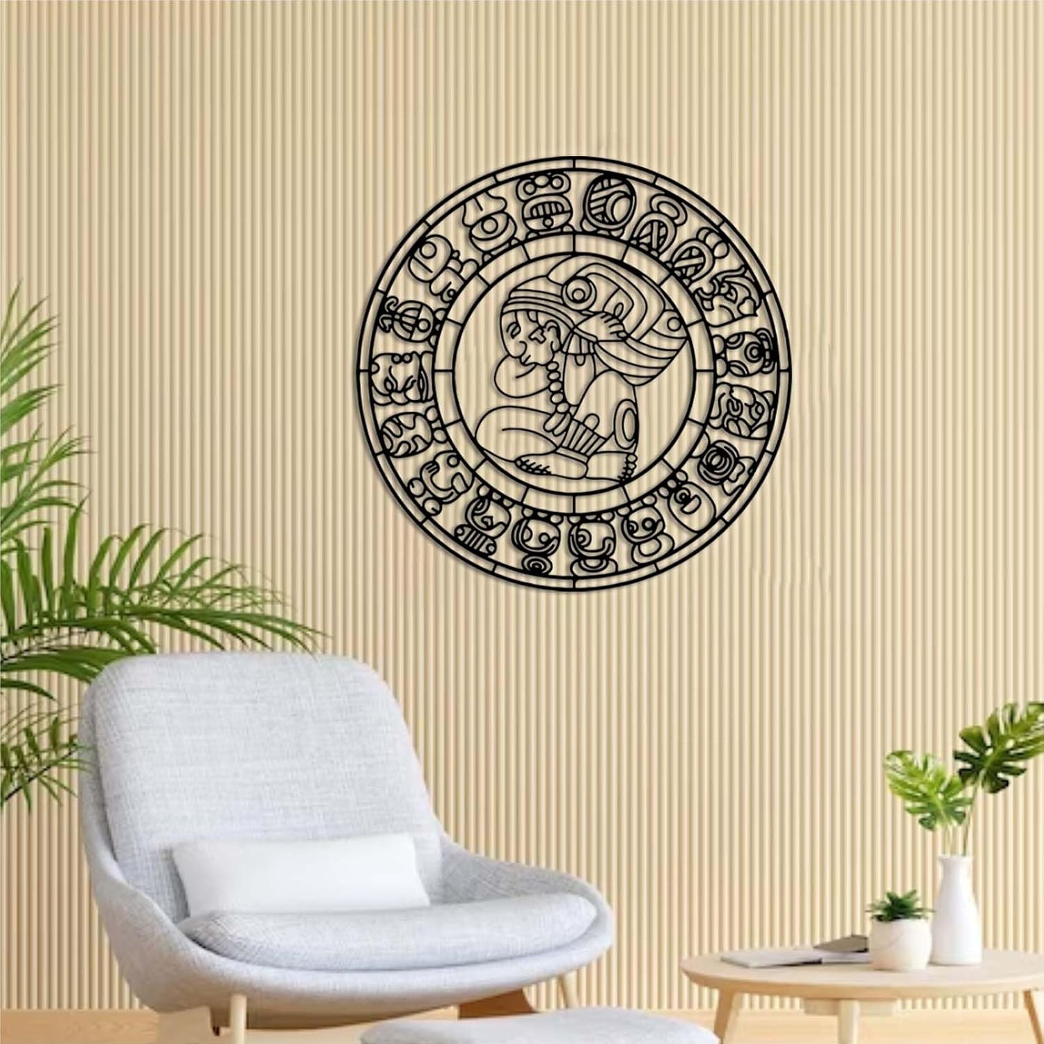 Mayan Aztec Calendar Metal Wall Decor 35x35