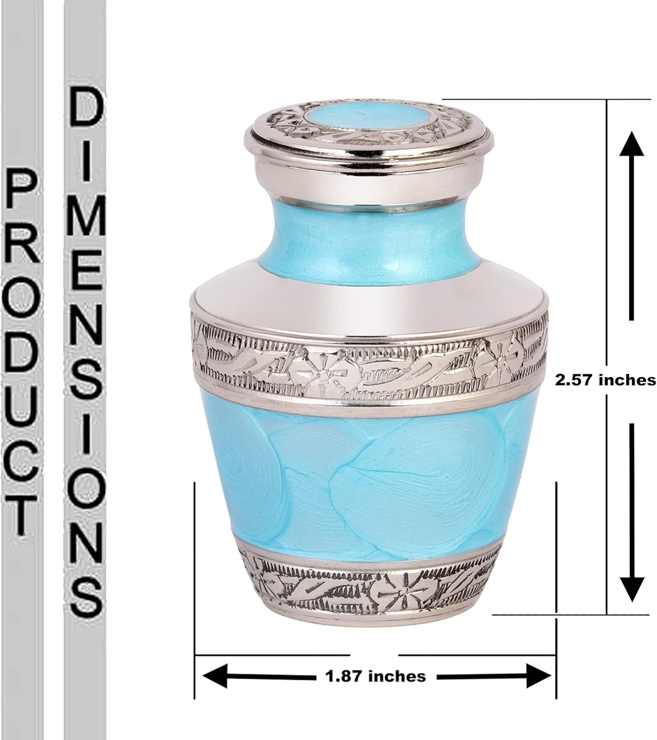 Small Urns for Human Ashes Adult Ocean Blue Keepsake Urn Set
