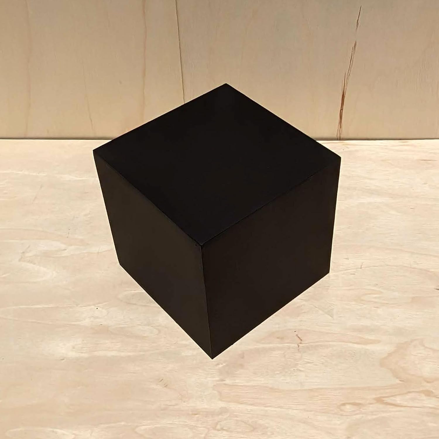 12 Inch Matte Black Display Cube Stand