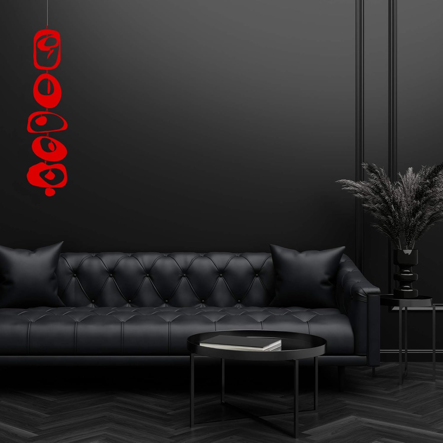 Zen Mobile - Red - Calm Mindfulness Home Decor Hanging Art