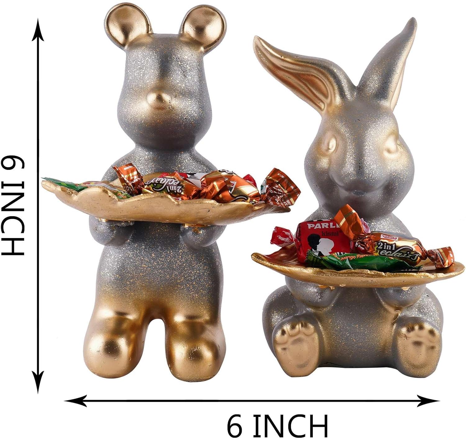 Iconic E Craft Set of Two Decorative Rabbit Showpieces