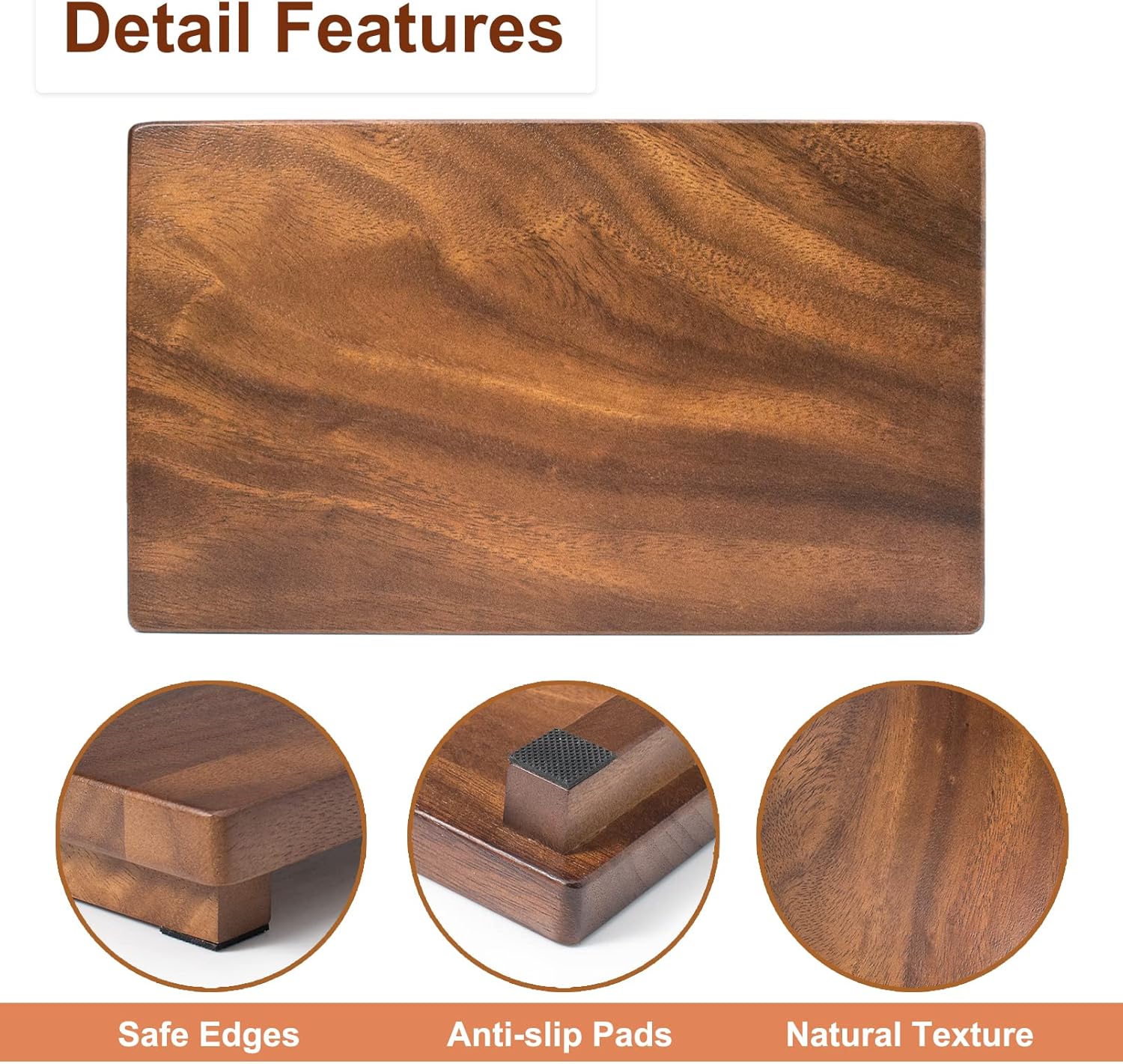 Kulusion Walnut Wooden Pedestal Stand for Kitchen Bathroom Decor