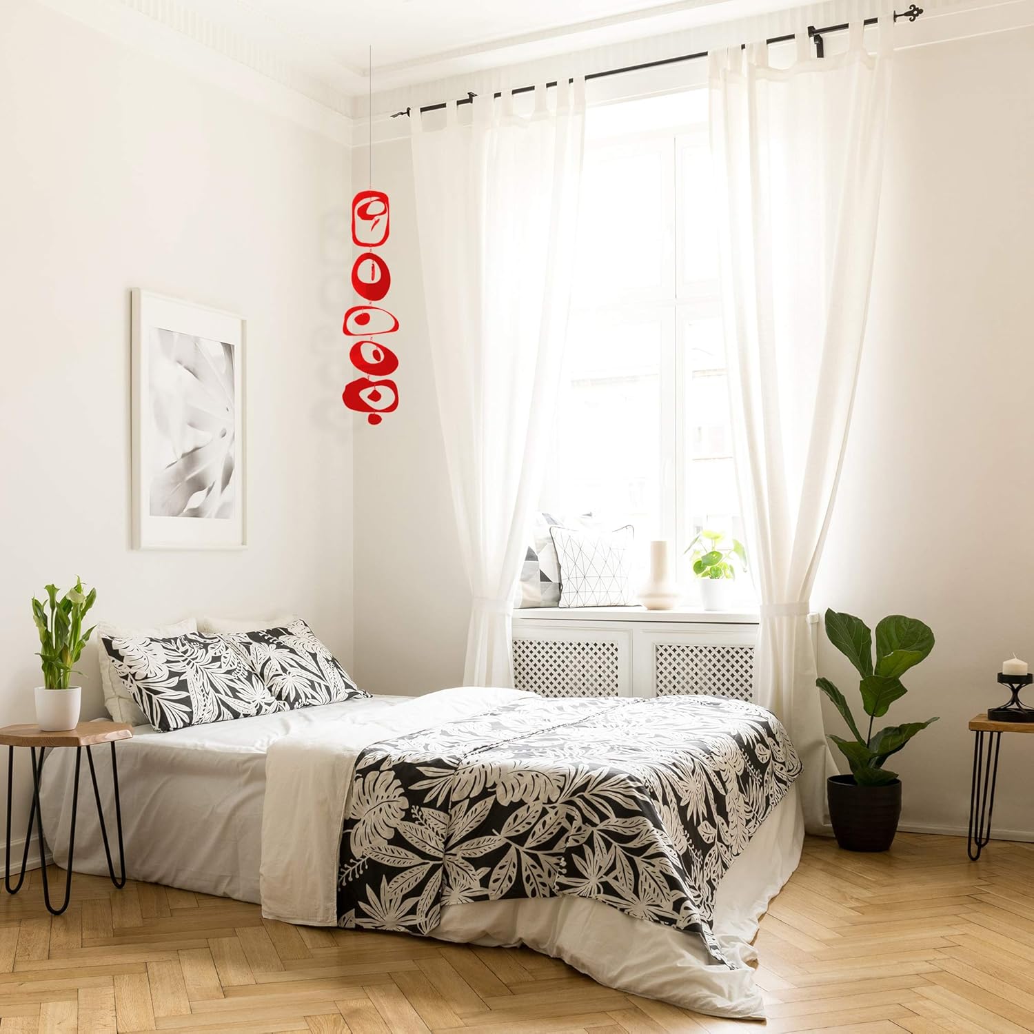 Zen Mobile - Red - Calm Mindfulness Home Decor Hanging Art