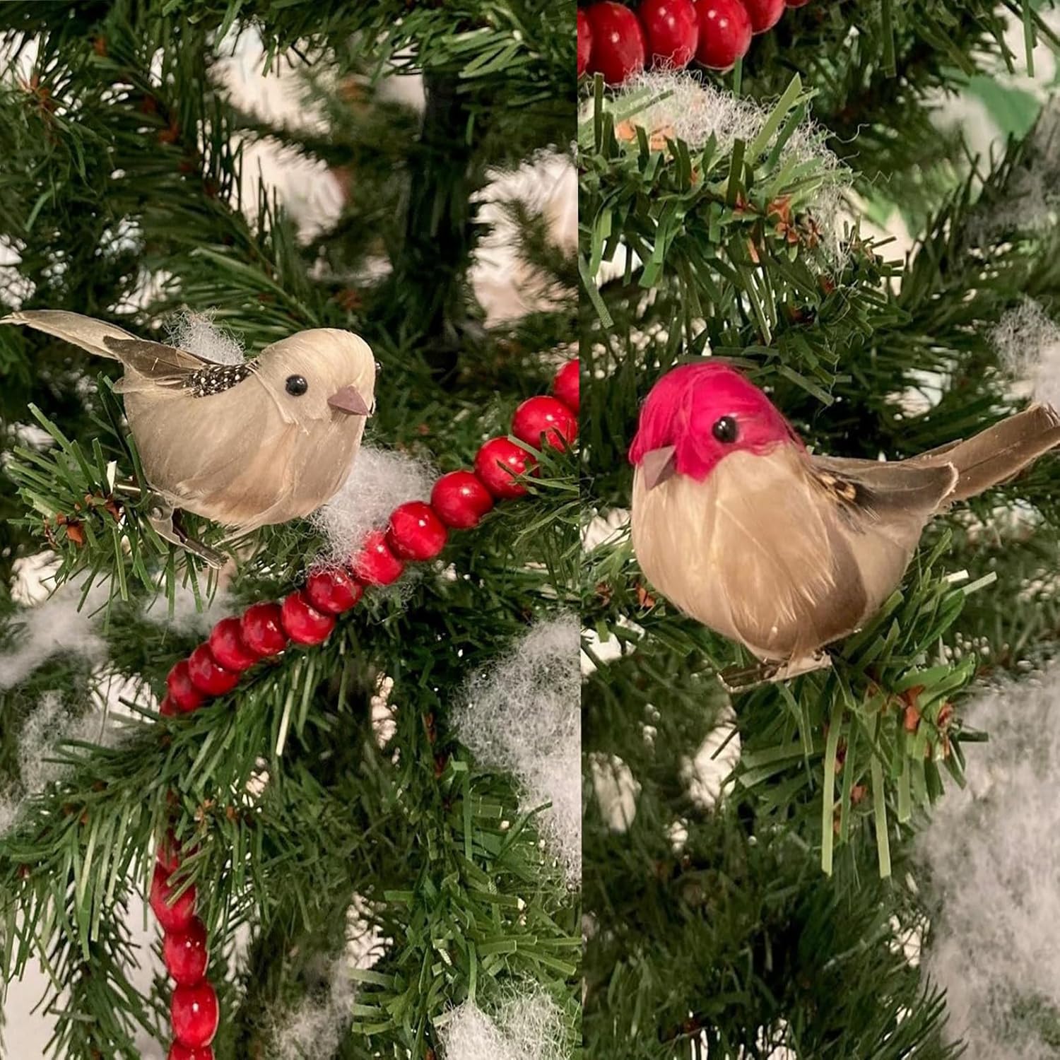 12pcs Artificial Birds for Decorative Hanging Ornaments