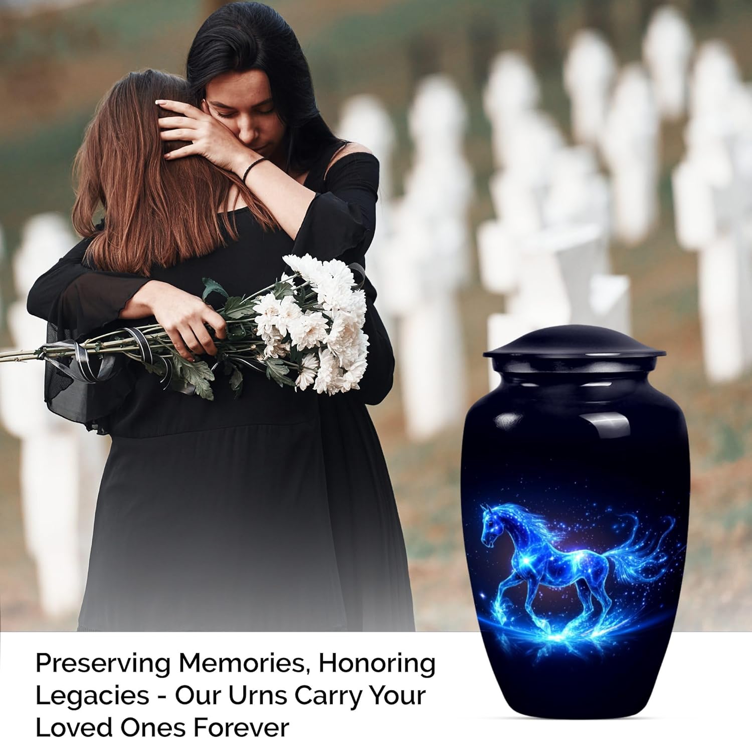 Horse Urn - 10 Inch Cremation Urn for Human Ashes