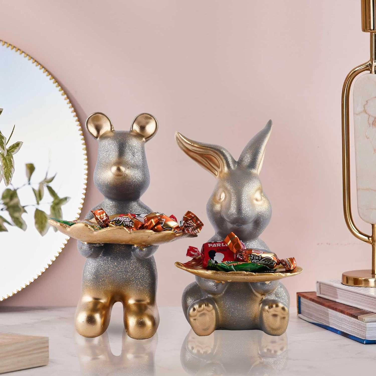 Iconic E Craft Set of Two Decorative Rabbit Showpieces