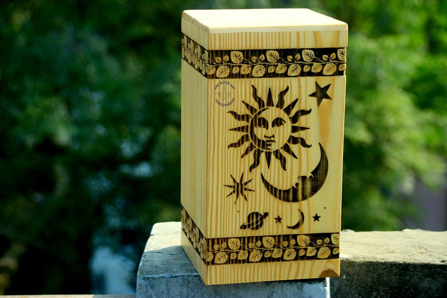 Sun Moon Star Urn for Human Ashes Royal Night Design