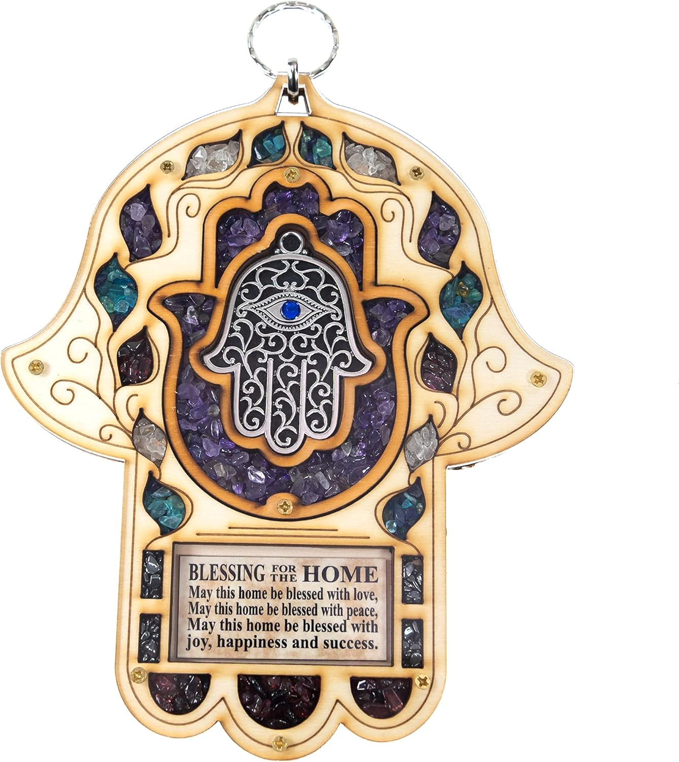 My Daily Styles Wooden Hamsa Wall Decor - 8 Inch