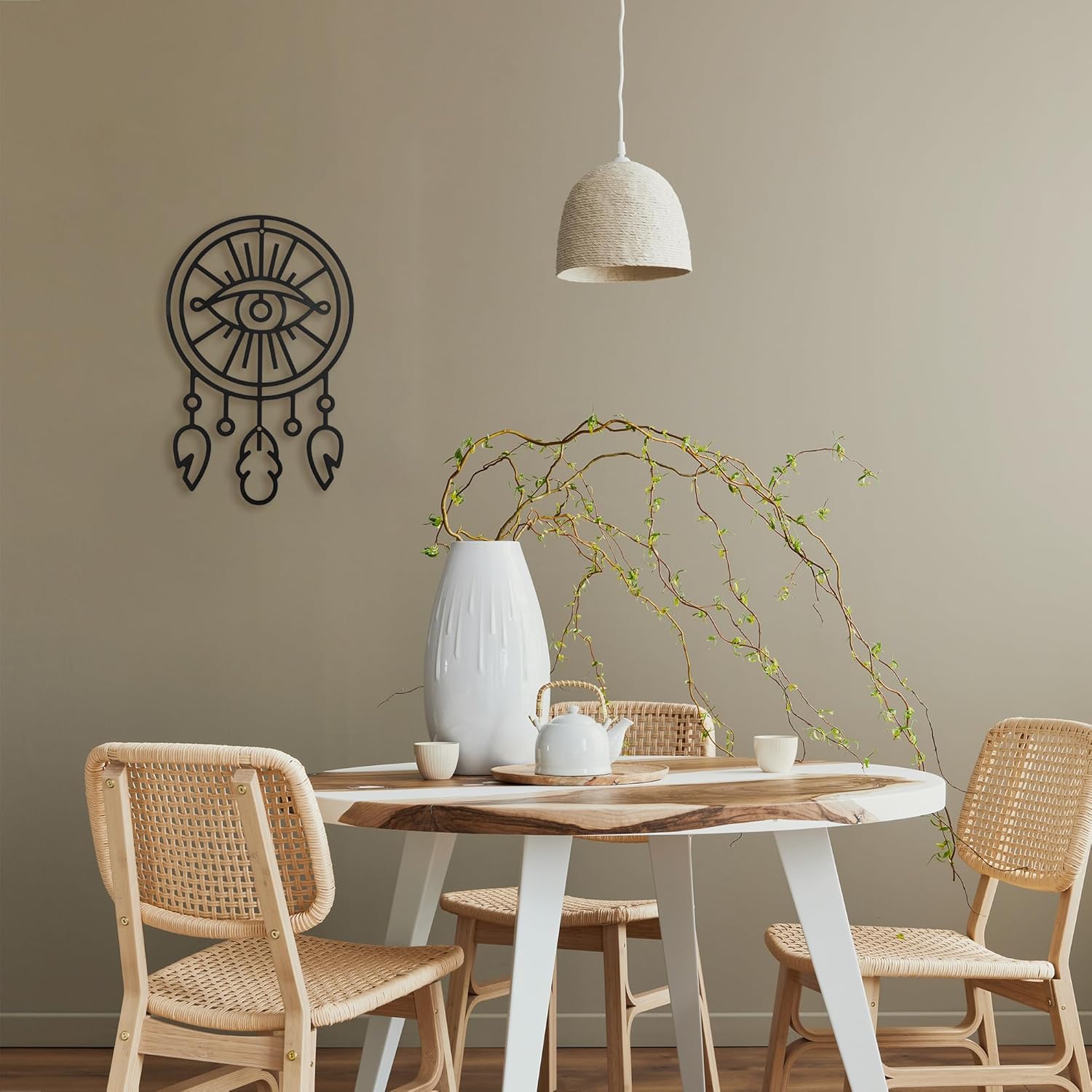 GouZaak Black Dream Catchers Metal Wall Art