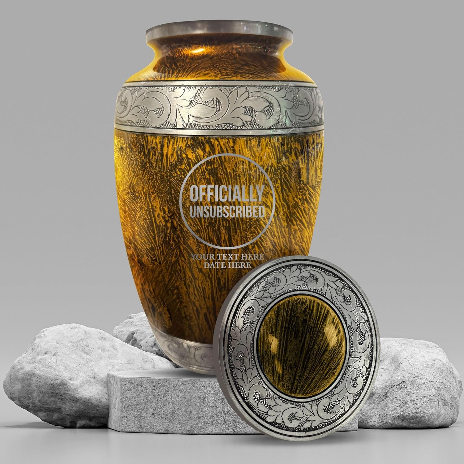Personalized Cremation Urn with Name Tech Design
