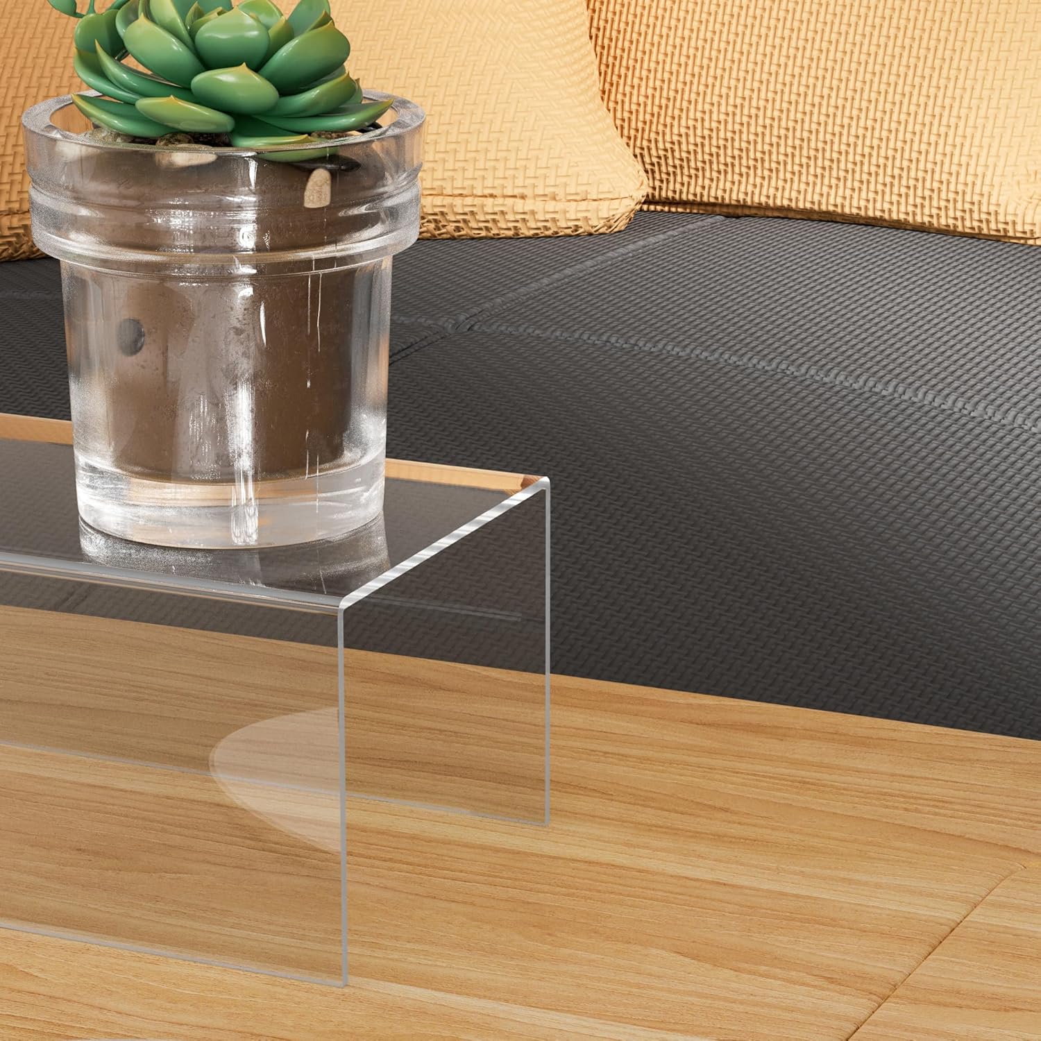 3pcs Square Acrylic Display Risers for Collectibles and Decor