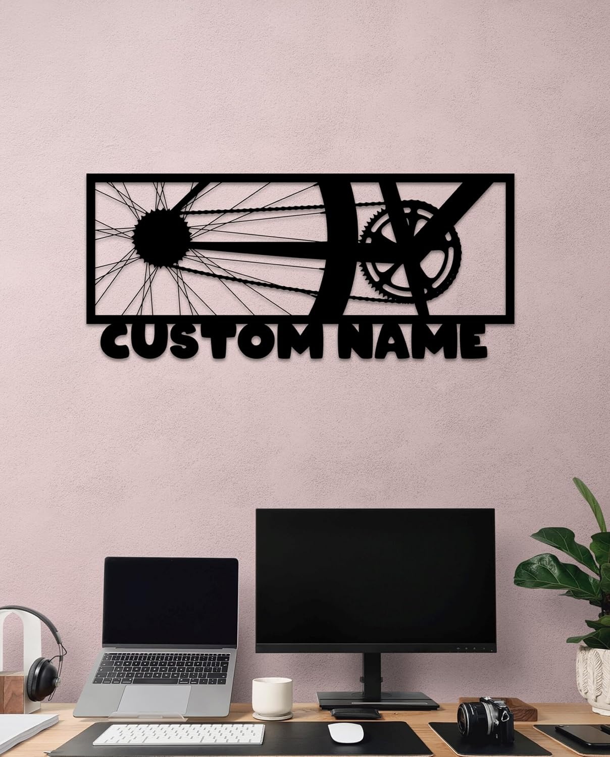 Personalized Metal Bike Wall Art - Customizable Decor