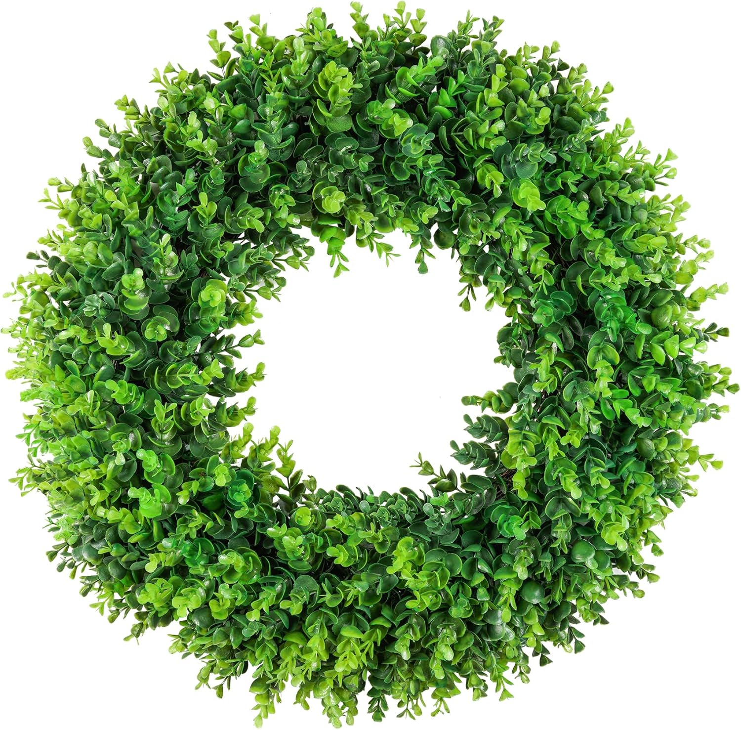 DDHS 24 Inch Artificial Boxwood Wreath for Front Door
