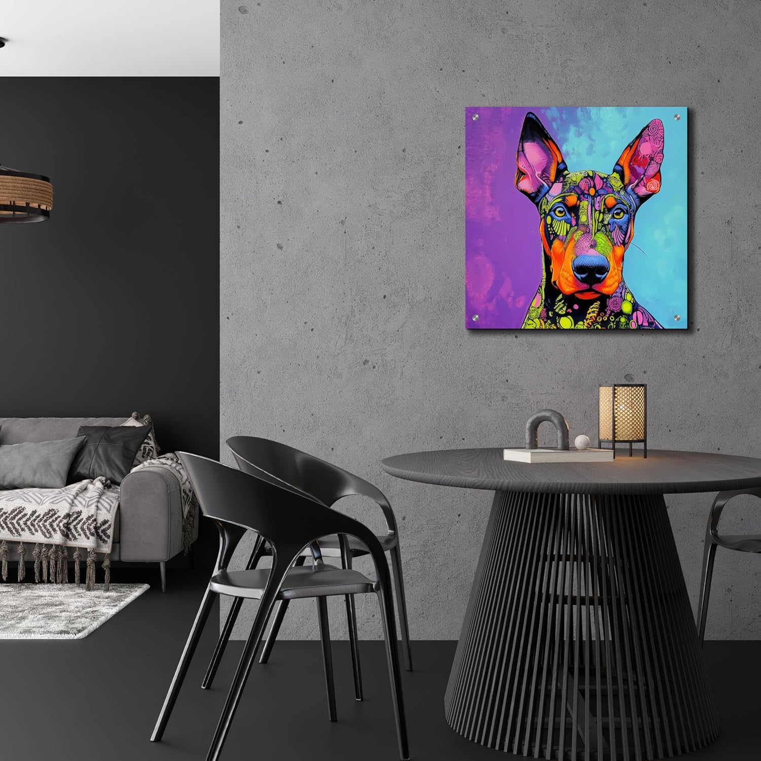 Epic Art Woof Deberman Wall Art 24x24
