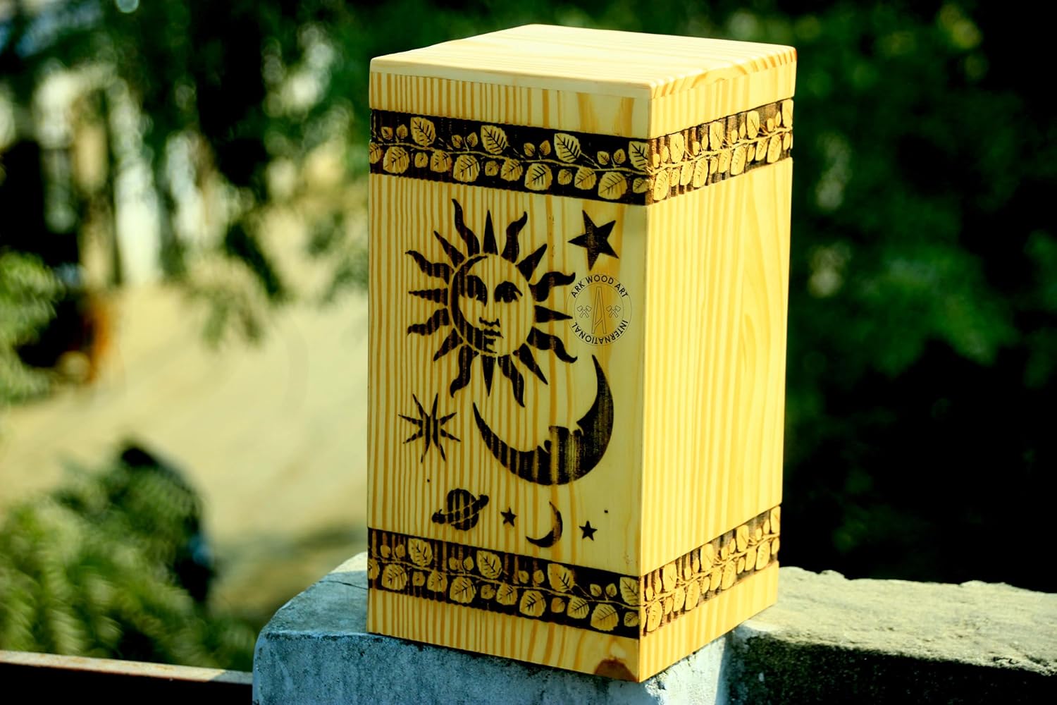 Sun Moon Star Urn for Human Ashes Royal Night Design