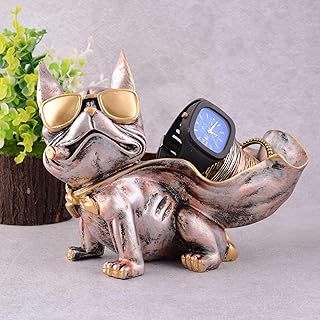 ZainArtistry Cool Dog Showpiece with Plate for Home Decor