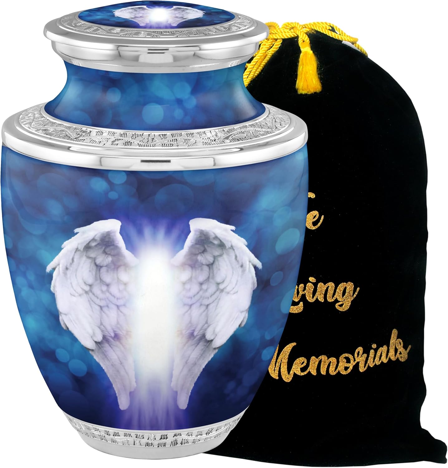Angel Wings Cremation Urns for Adult Ashes - Handcrafted Elegance