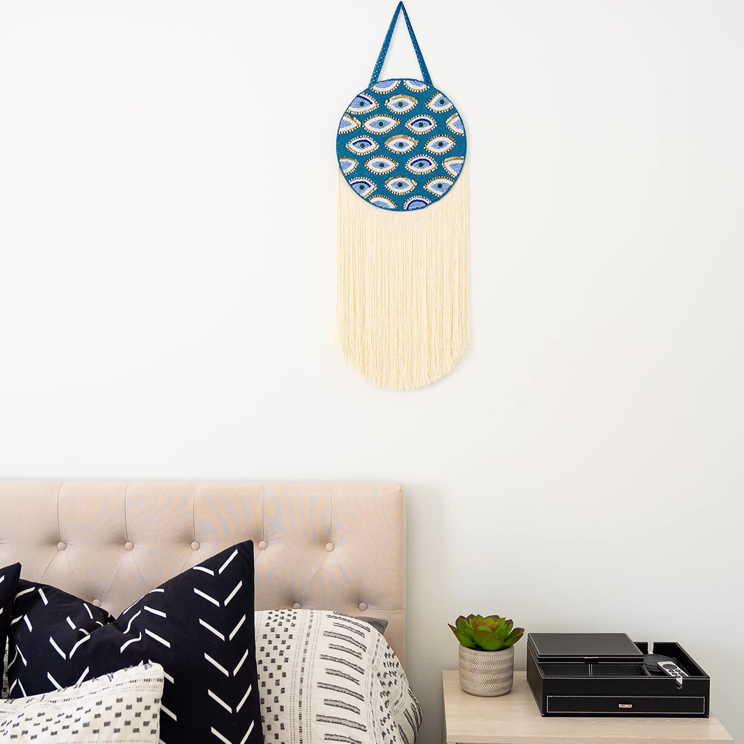 Walbrook Evil Eye Wall Decor - Boho Beaded Hanging Charm