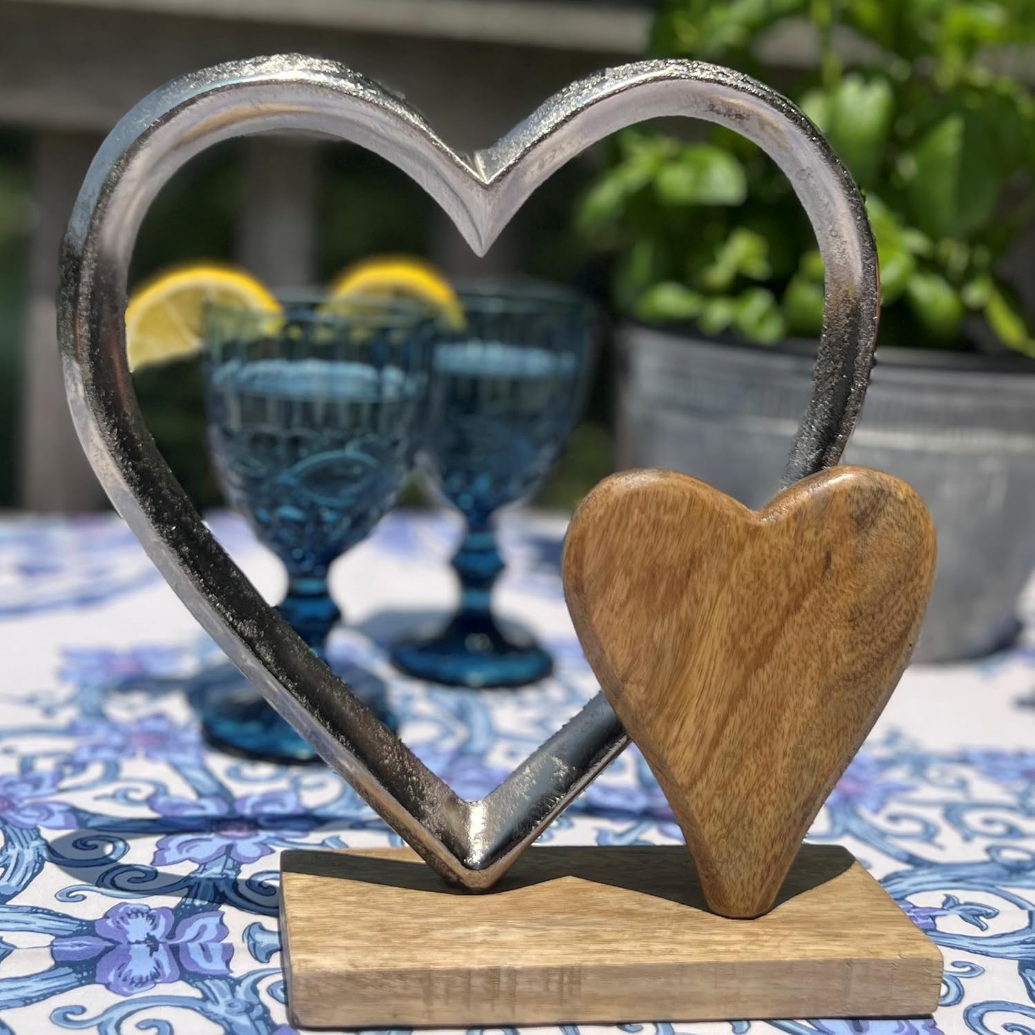 WHW Whole House Eternity Double Heart Figurine