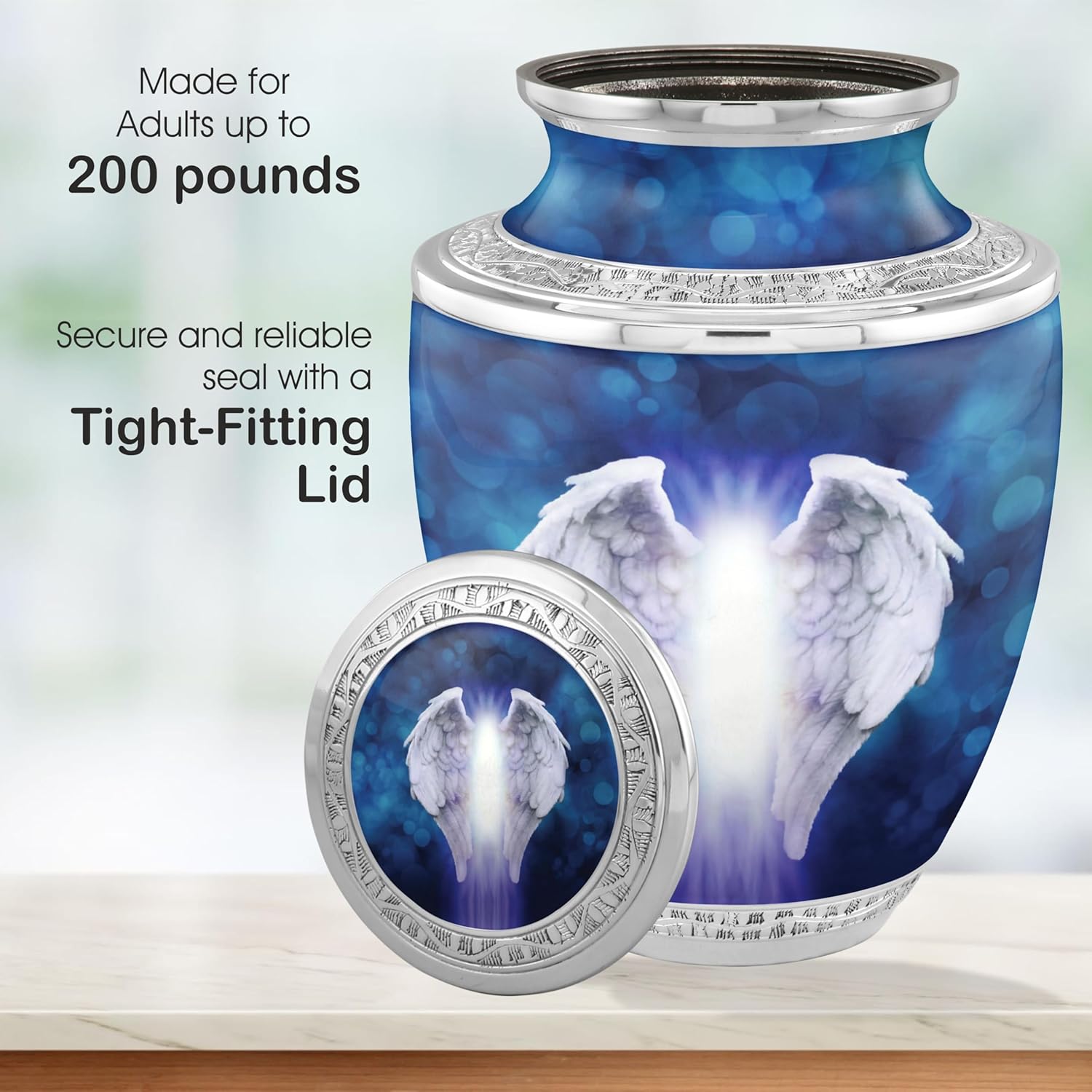 Angel Wings Cremation Urns for Adult Ashes - Handcrafted Elegance