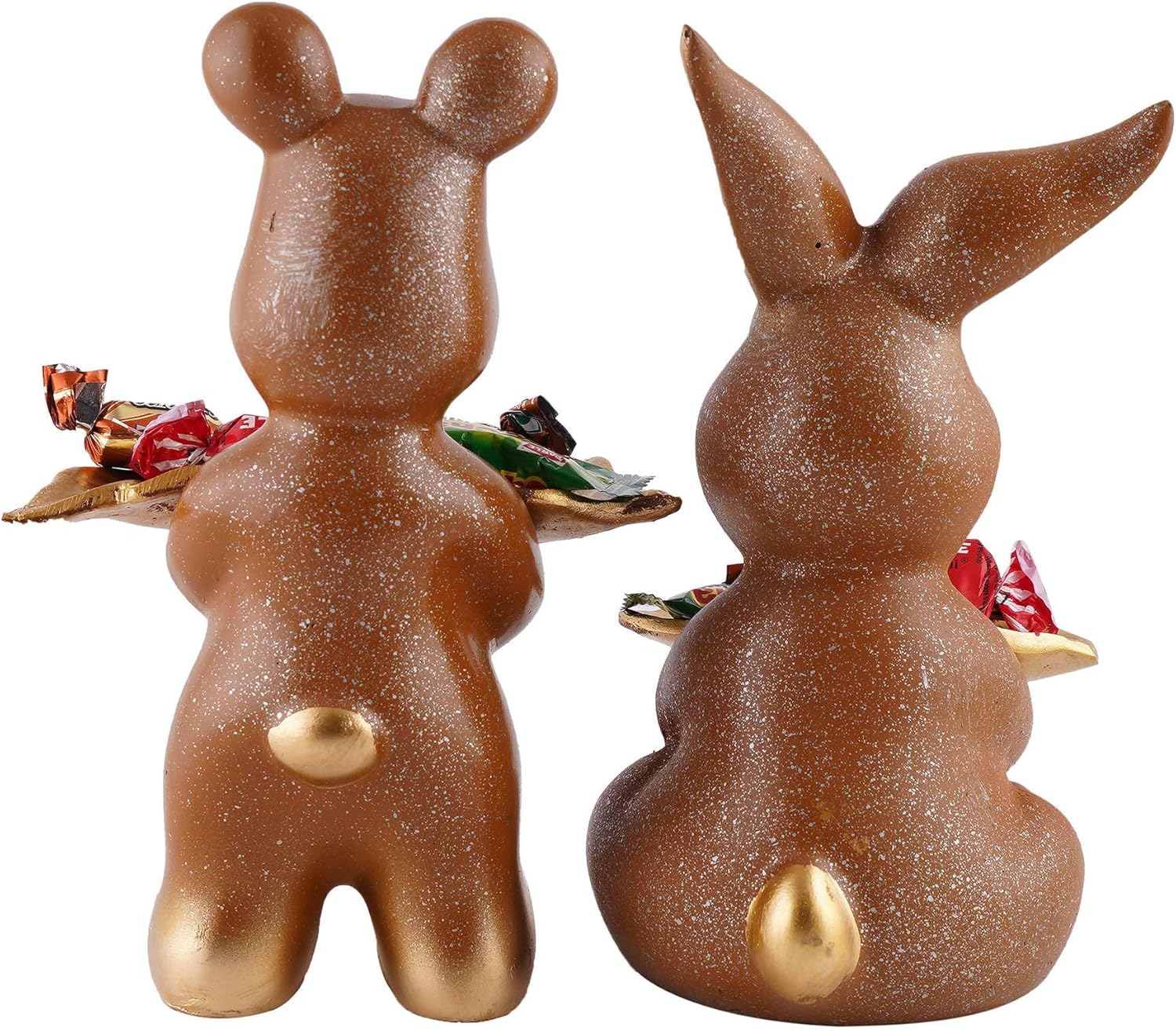 SILKBYTE Golden Rabbit Decorative Showpiece Pair