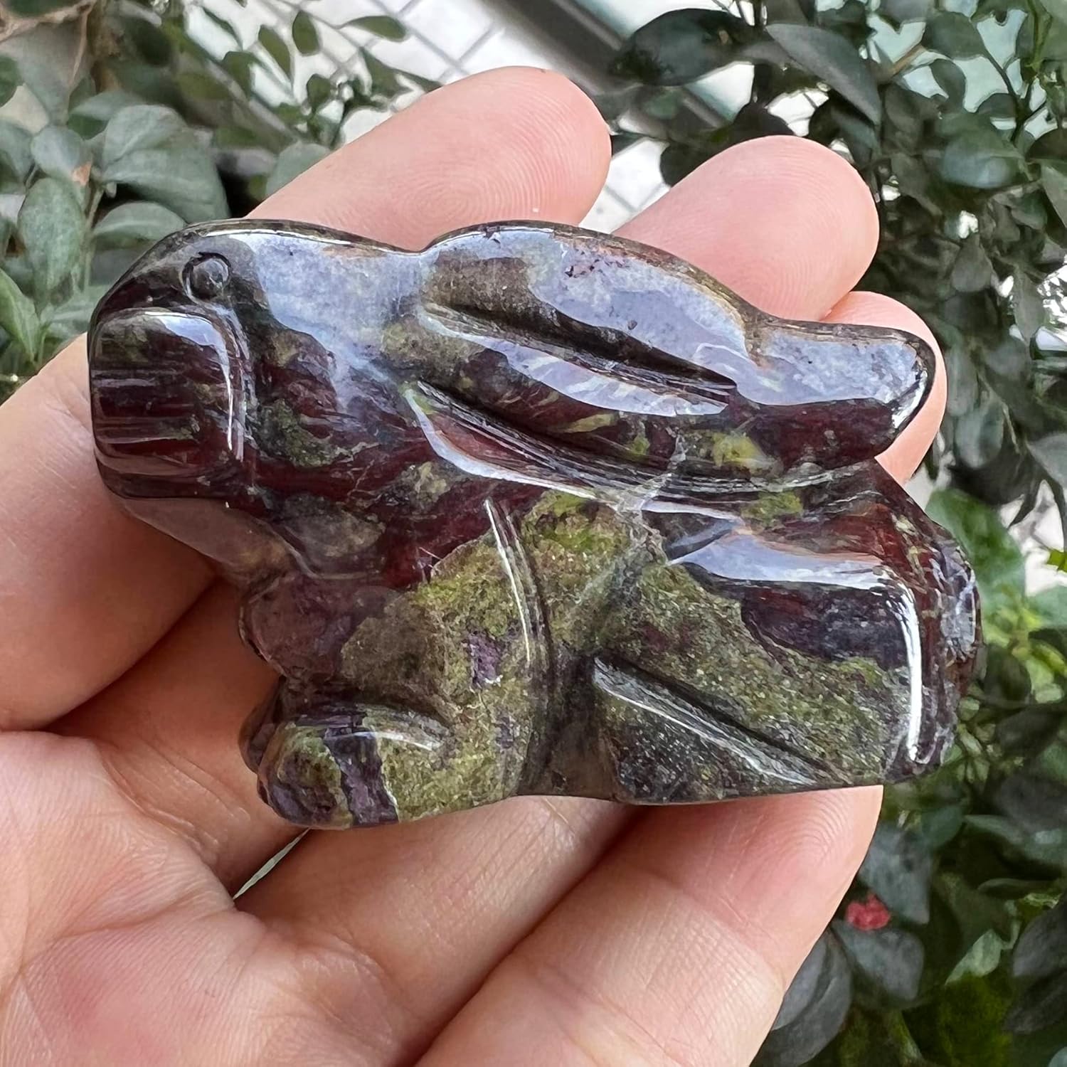 Hand Carved Healing Crystal Rabbit Statue 2 Inches