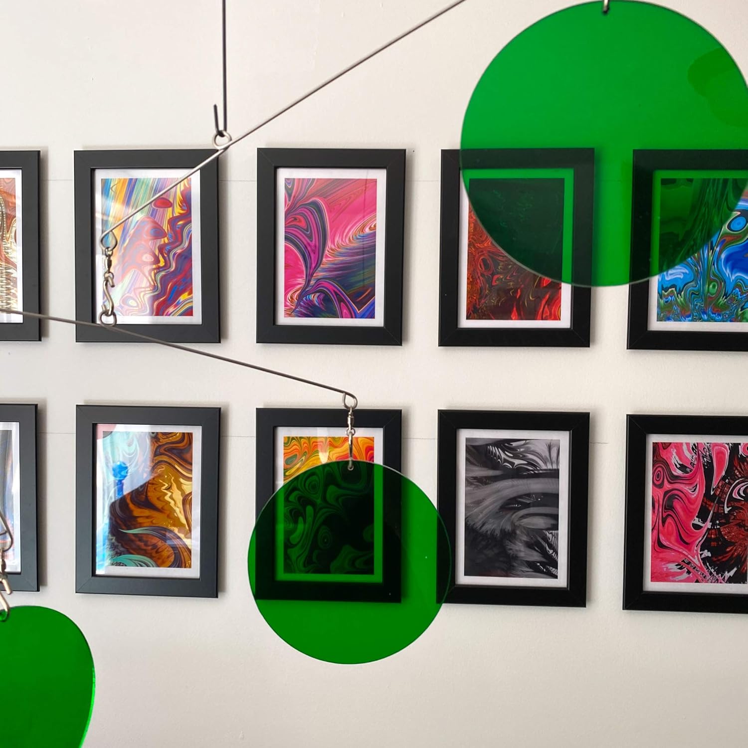 The Heavenly Clear Green Mid-Century Modern Hanging Art