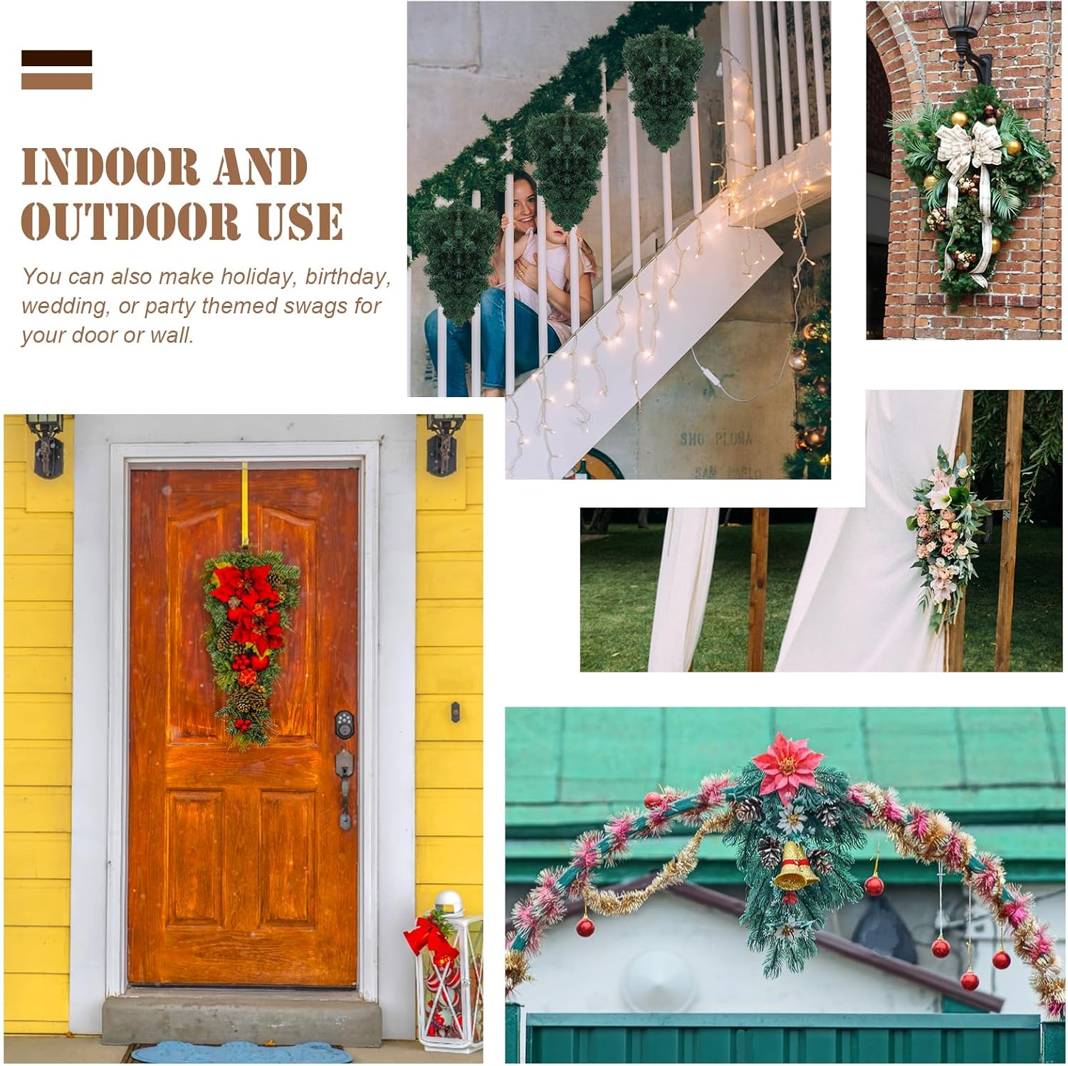 Grapevine Teardrop Swag Base 2 Pack for DIY Decor