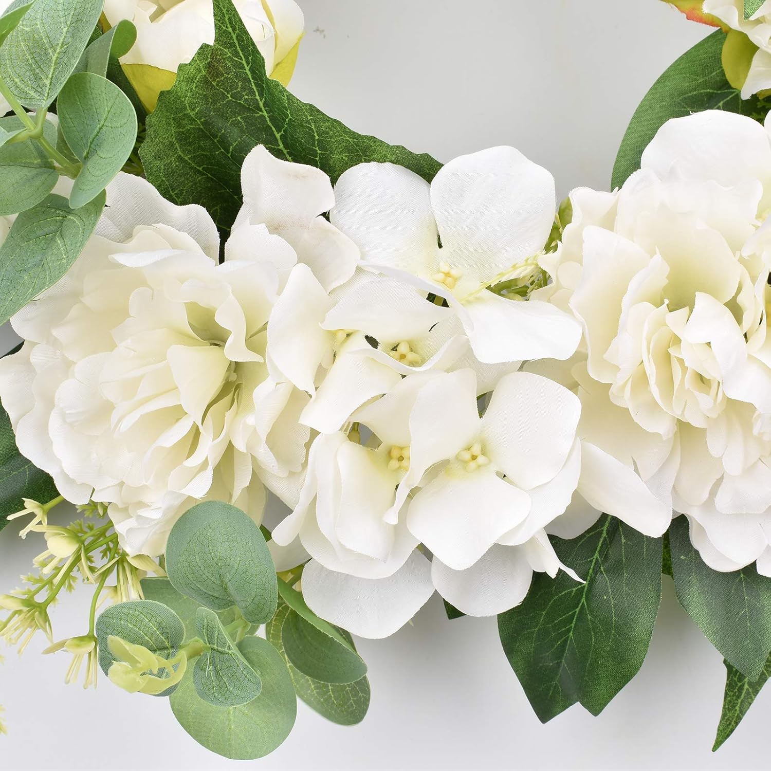 I-GURU Seasonal Door Wreath with Hydrangeas and Peonies
