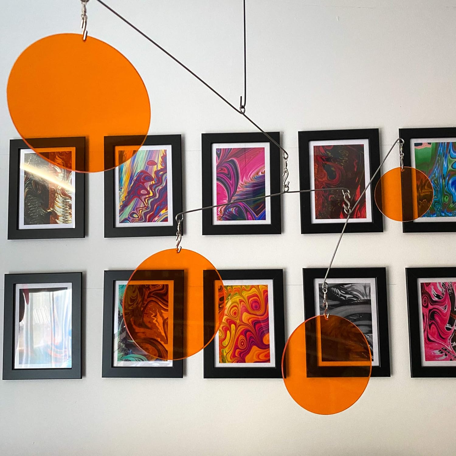 Atomic Mobiles Exquisite Clear Orange Kinetic Mobile