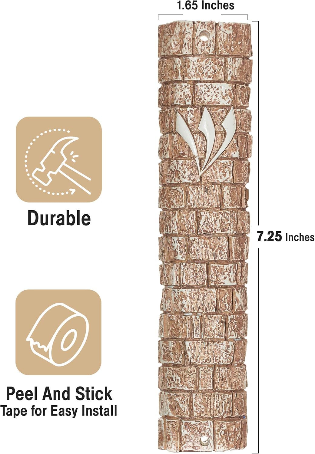 AS Mezuzah Case Western Wall Design Waterproof
