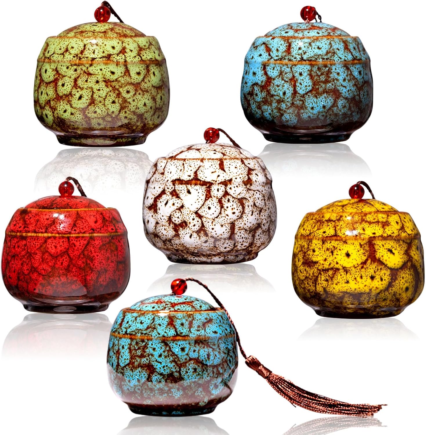 Small Urns for Human Ashes Set of 6 Mini Keepsake Urns