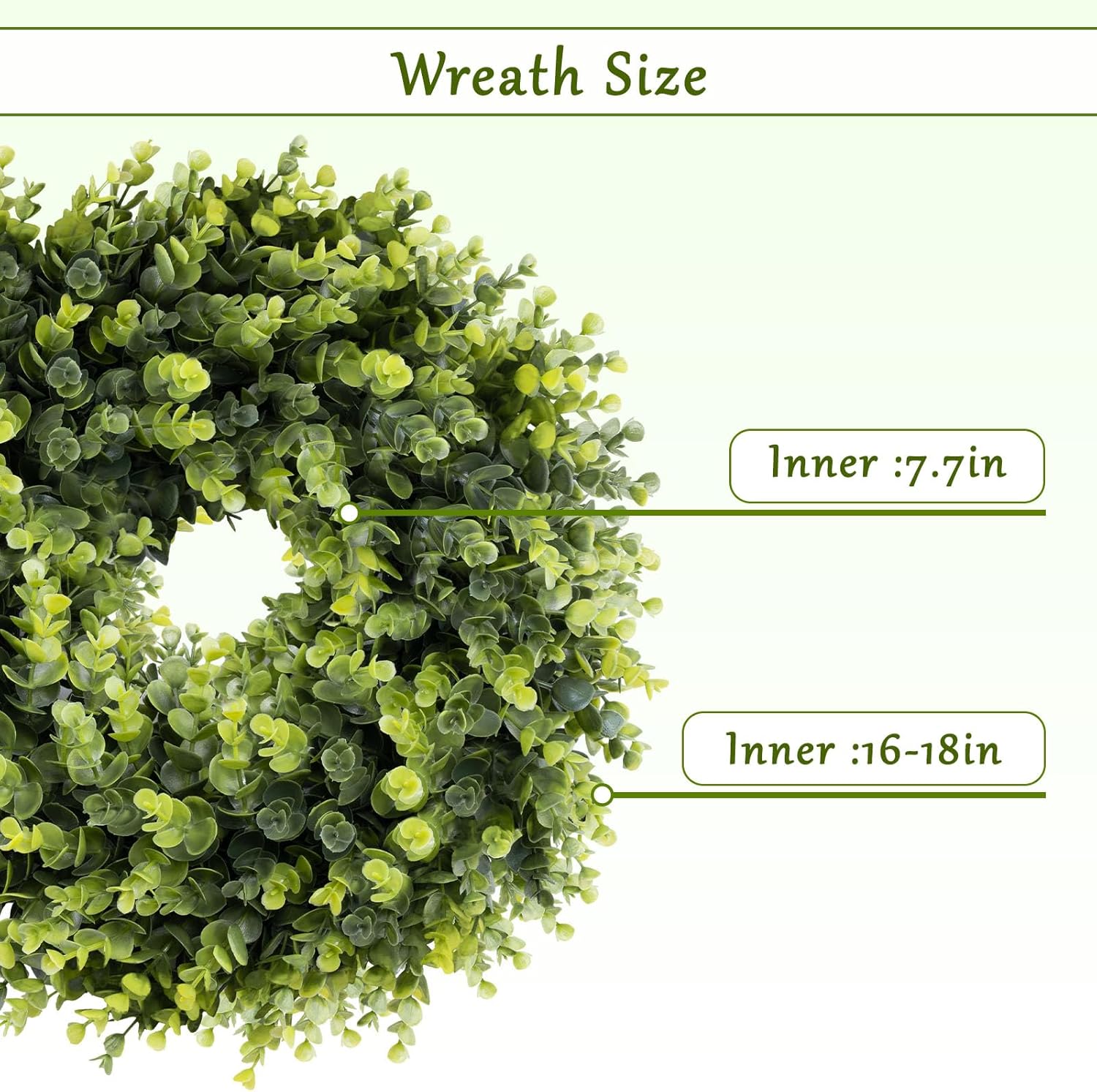 Boxwoods Door Wreath 16-18 inches All Season Decor