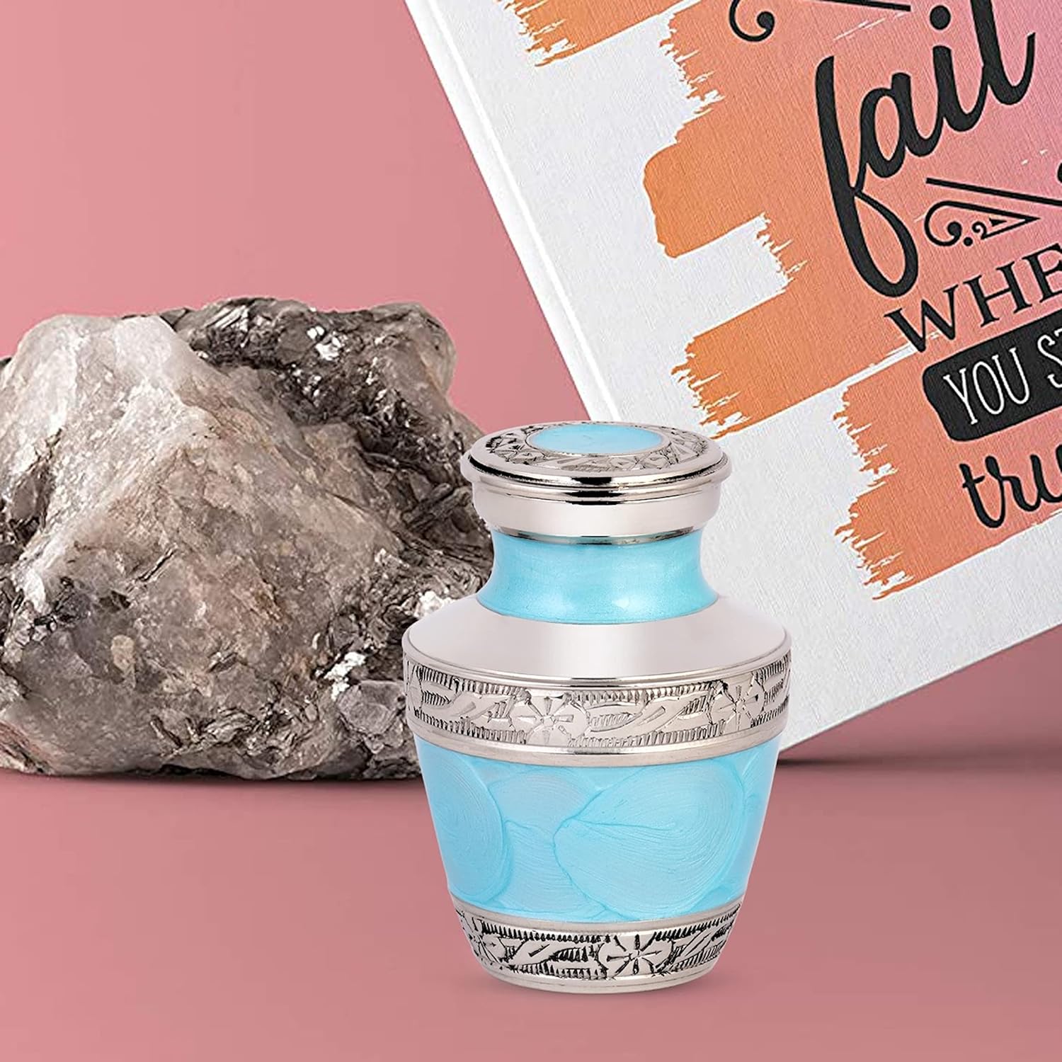 Small Urns for Human Ashes Adult Ocean Blue Keepsake Urn Set