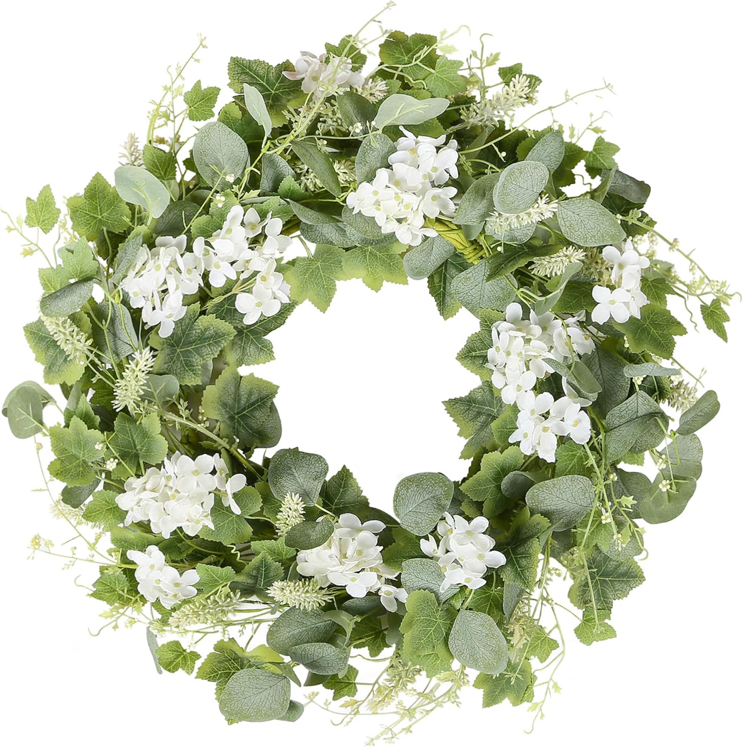 YNYLCHMX 18 Inch Artificial Spring Wreath