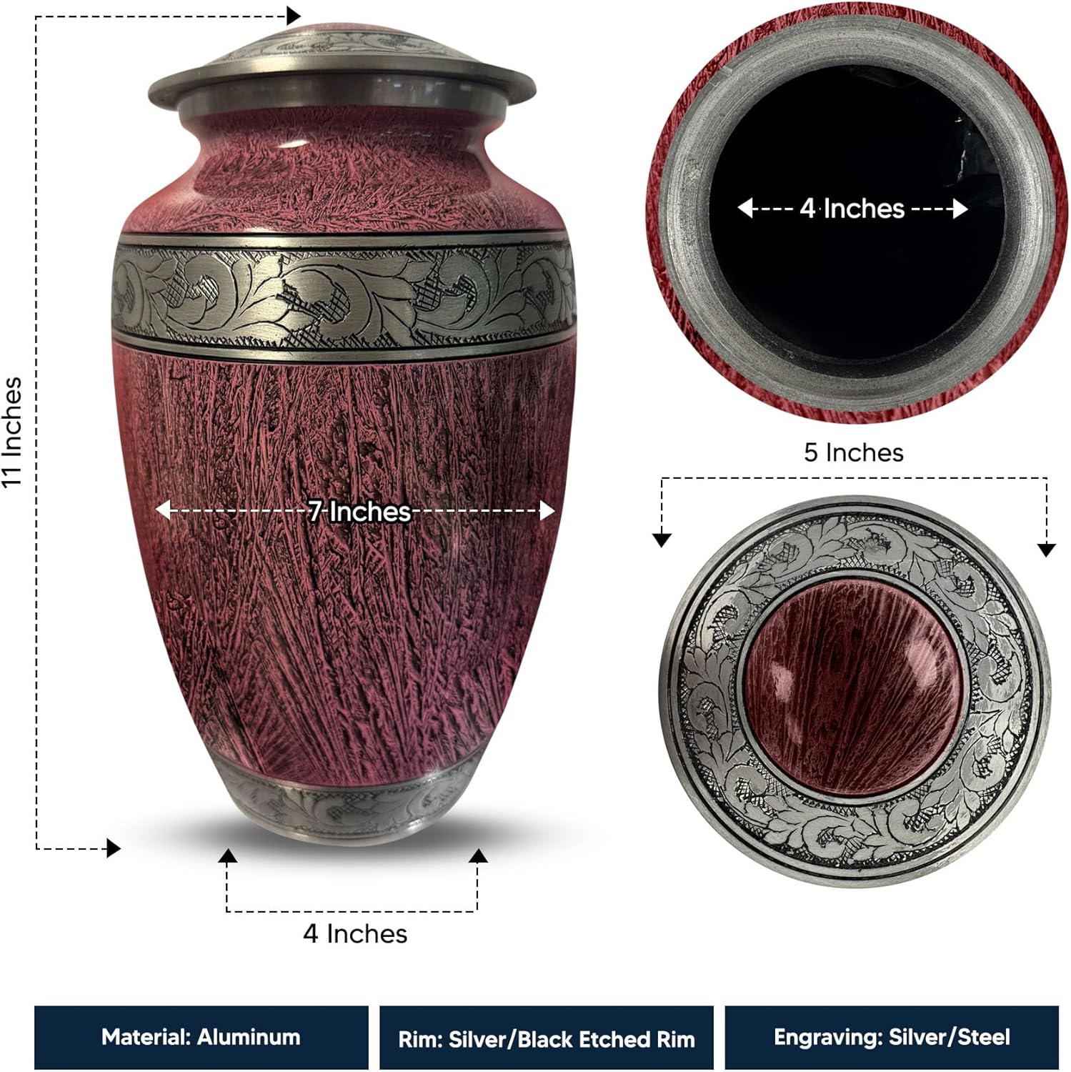 Personalized Cremation Urn with Funny Googly Eyes and Name