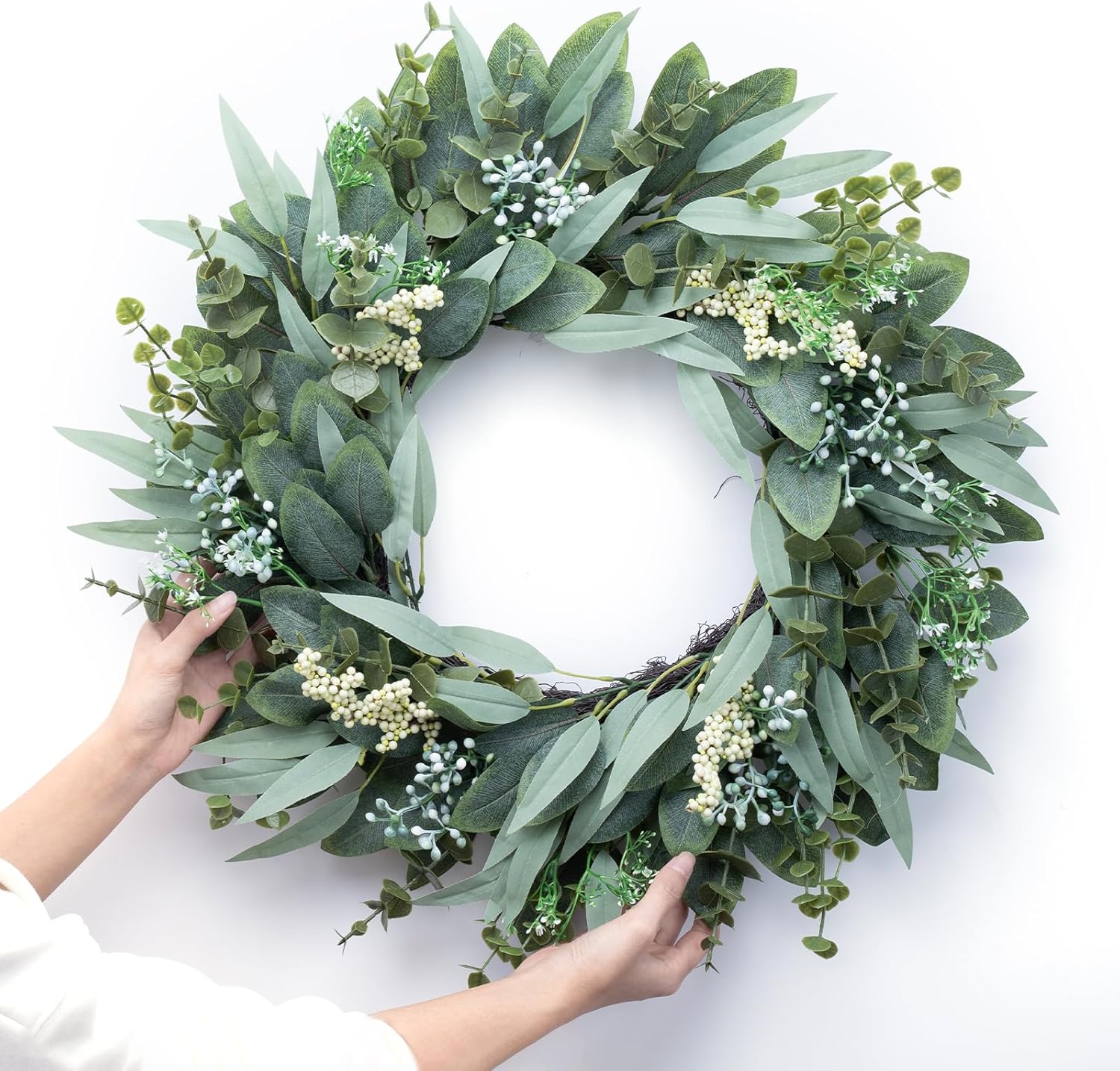 Eucalyptus Wreath 22 Inch Artificial Front Door Decor