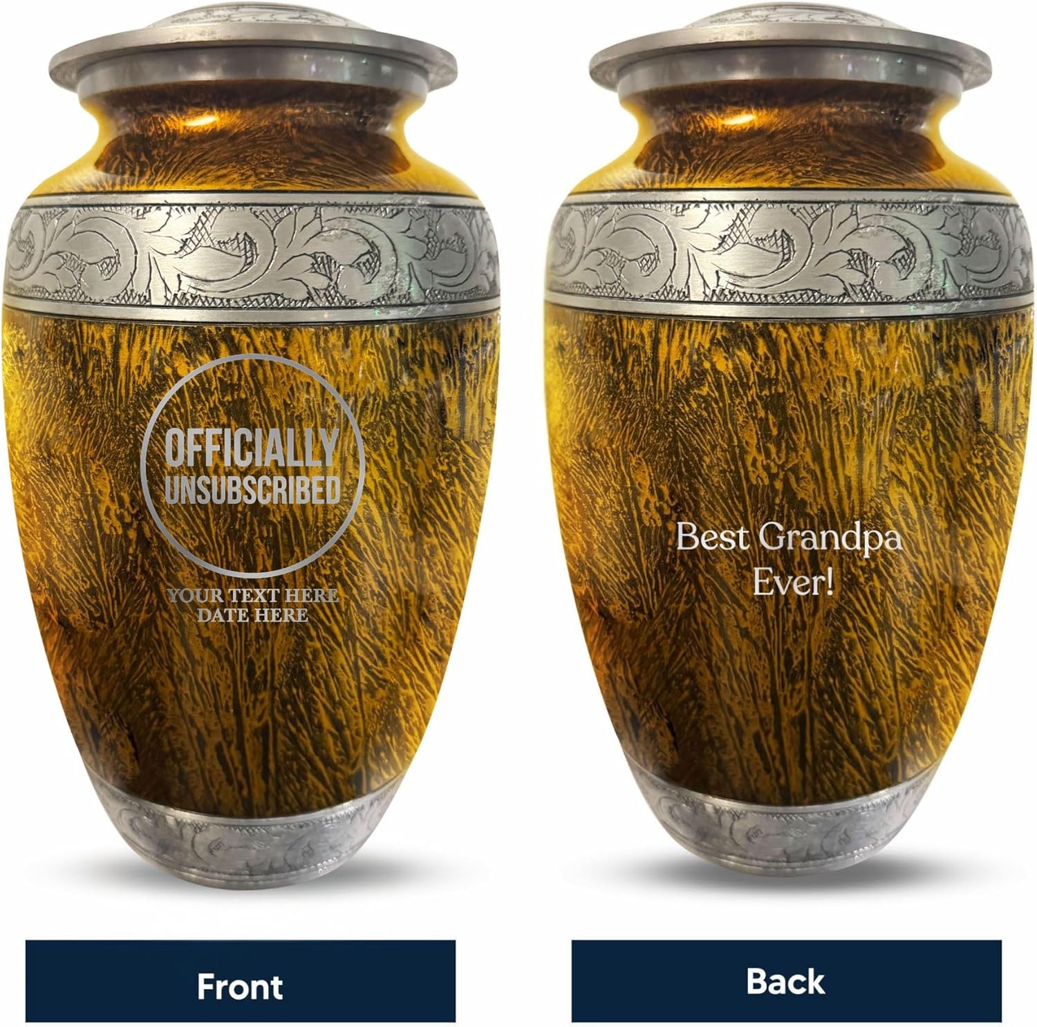 Personalized Cremation Urn with Name Tech Design