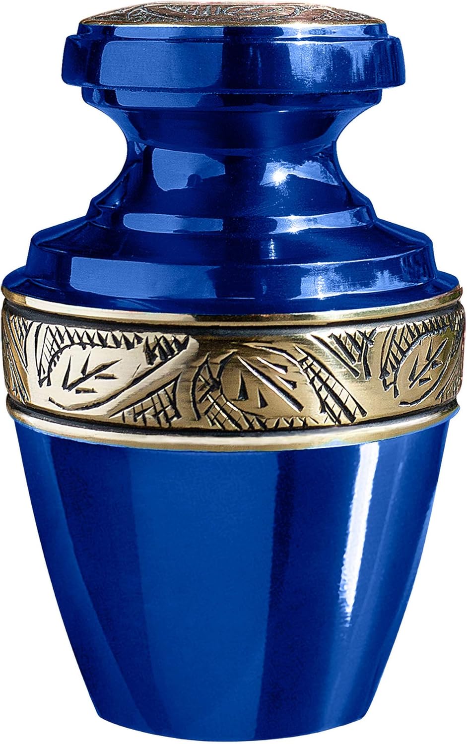 Trupoint Memorials Small Urns Set of 4 Grecian Blue and Gold