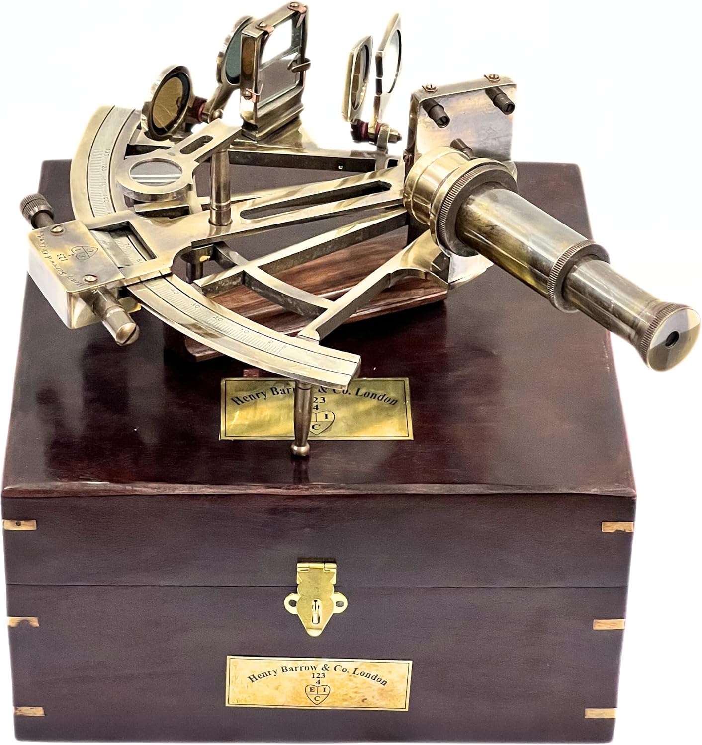 Antique German Brass Sextant Nautical Decor