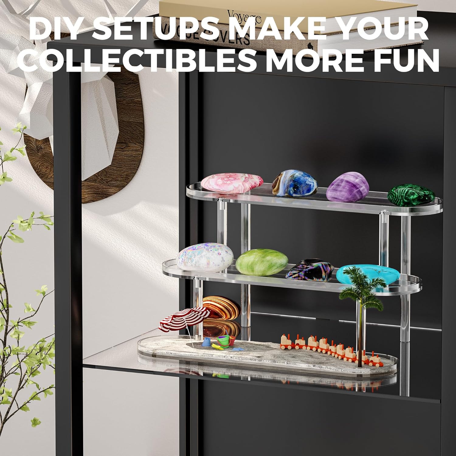 Glowing Acrylic Riser Display Shelf for Funko-POP Figures
