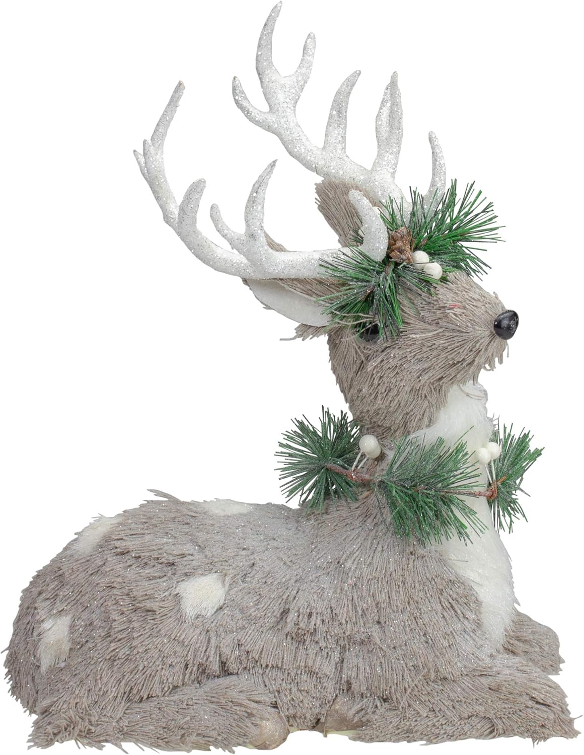 Northlight Gray Sisal Reindeer Christmas Figurine 1275 Inch