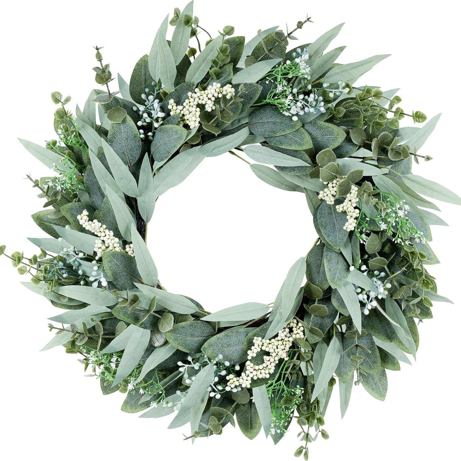 Eucalyptus Wreath 22 Inch Artificial Front Door Decor