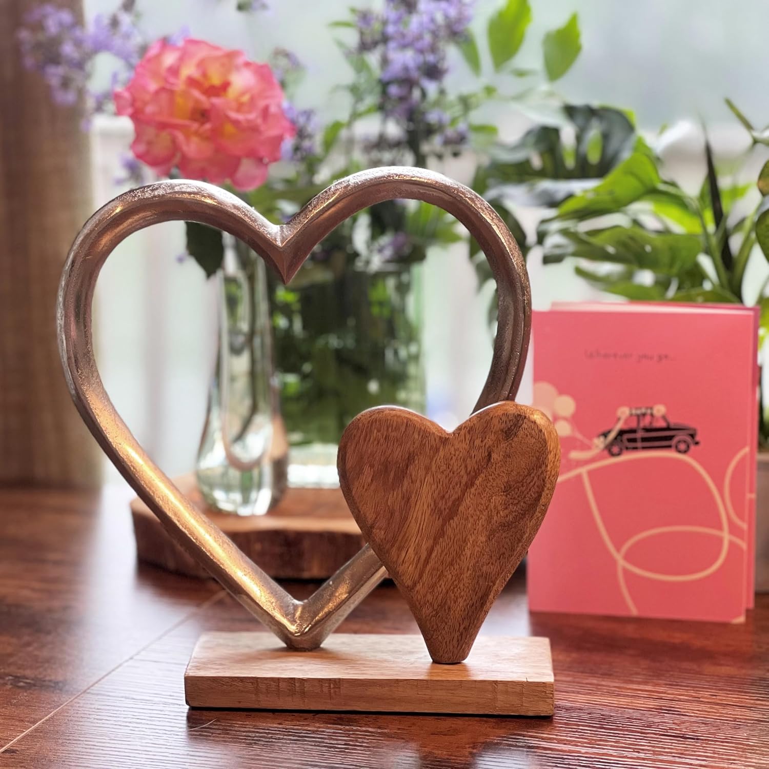 WHW Whole House Eternity Double Heart Figurine