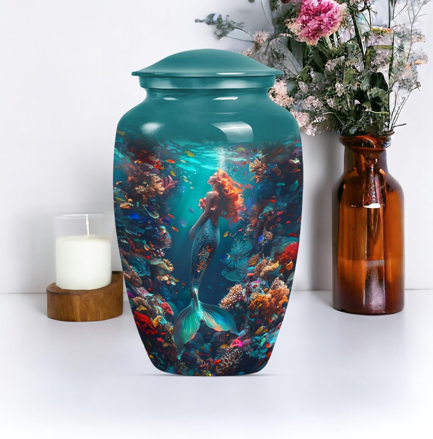 Mermaid Kingdom Funeral Urns for Human Ashes