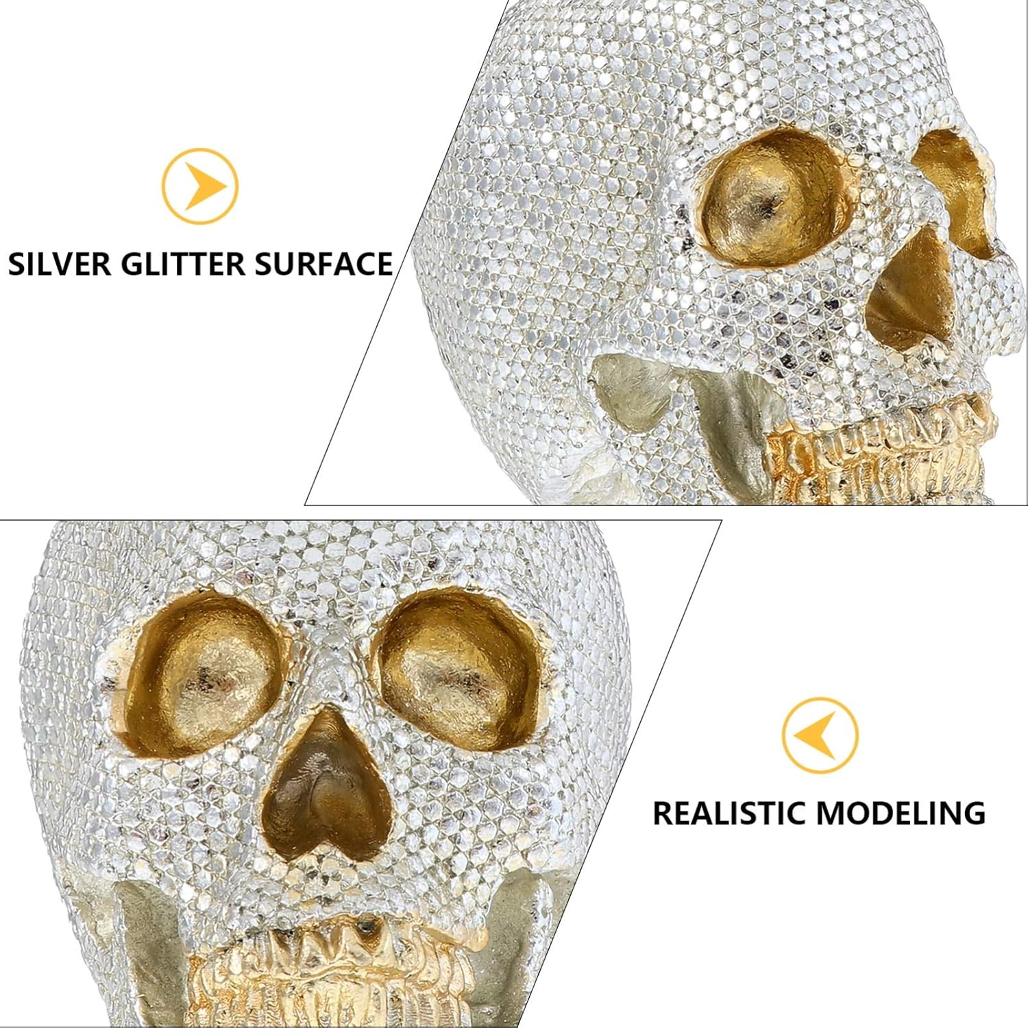 Halloween Skull Statue with Crystal Rhinestones