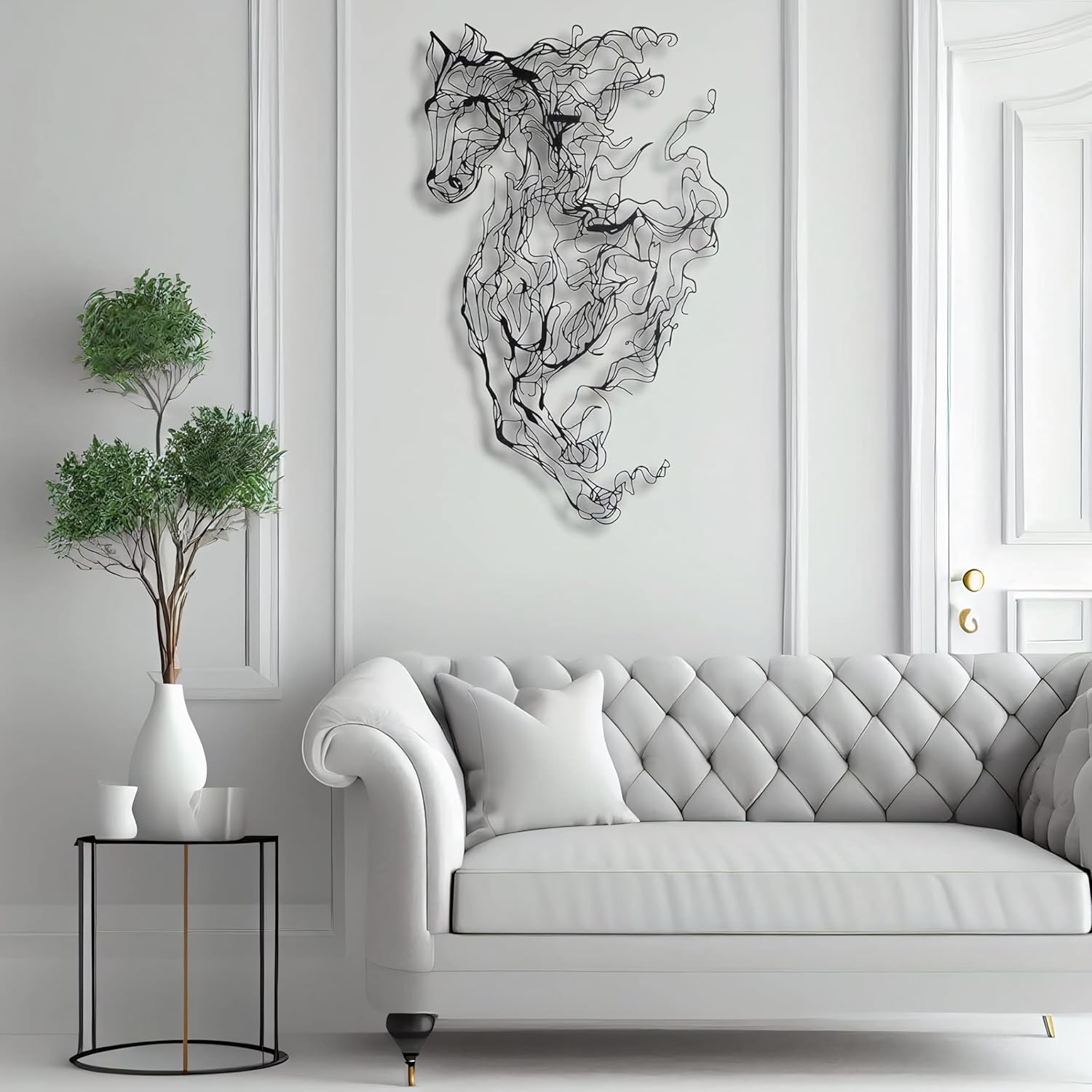 PLTZCRAFT Horse Metal Wall Art 39x24 Inches