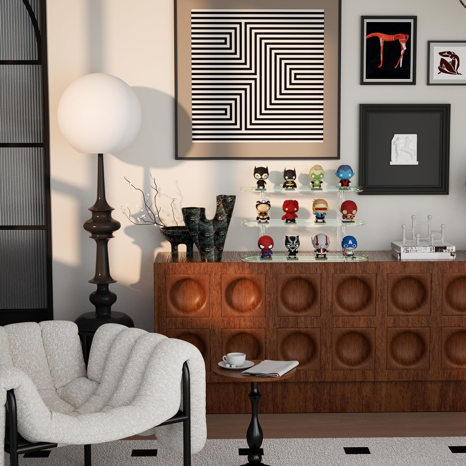 Glowing Acrylic Riser Display Shelf for Funko-POP Figures