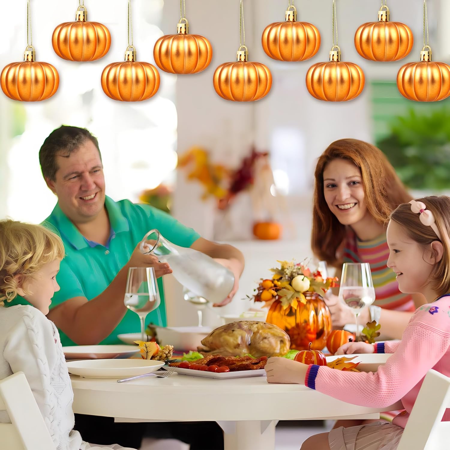 12 Pcs Pumpkin Hanging Ornaments Fall Decor