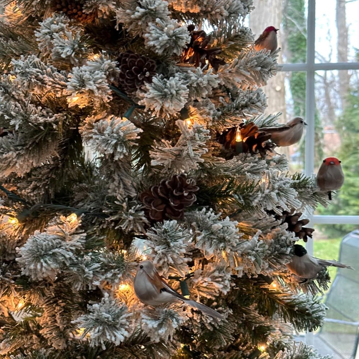 12pcs Artificial Birds for Decorative Hanging Ornaments